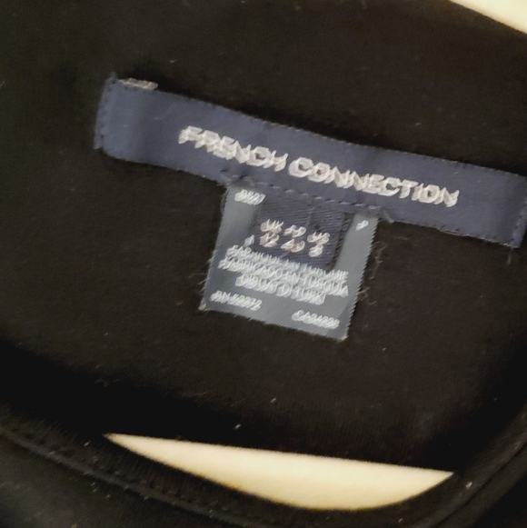 French Connection Sleeveless Black Sheath Peplum Midi Pencil Dress Size 8 LBD - Picture 9 of 9